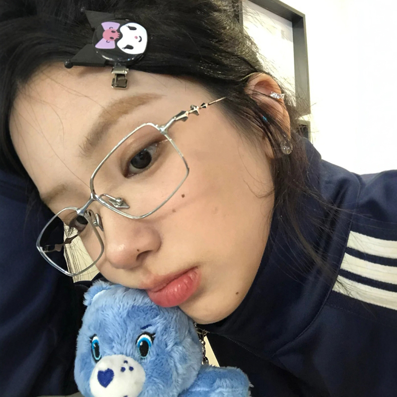 2025新款金属gm小方框学生近视眼睛配度数素颜平光镜女眼镜框架男