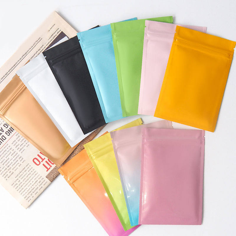 铝箔袋自封袋彩色包装袋子小茶叶食品封口袋零食分装袋便携速卖通