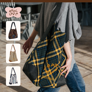 RPDCLaVie「街头走走」格纹大容量单肩包百搭女 正版 畅销爆款
