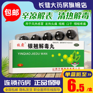 牧霖银翘解毒丸10丸清热解毒风热感冒发热头痛咽喉痛用药