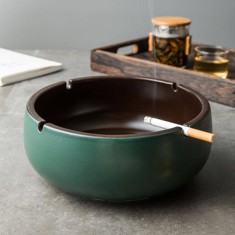 悠瓷（youcci）创意大号烟灰缸复古中式个性陶瓷烟缸家用客厅办公