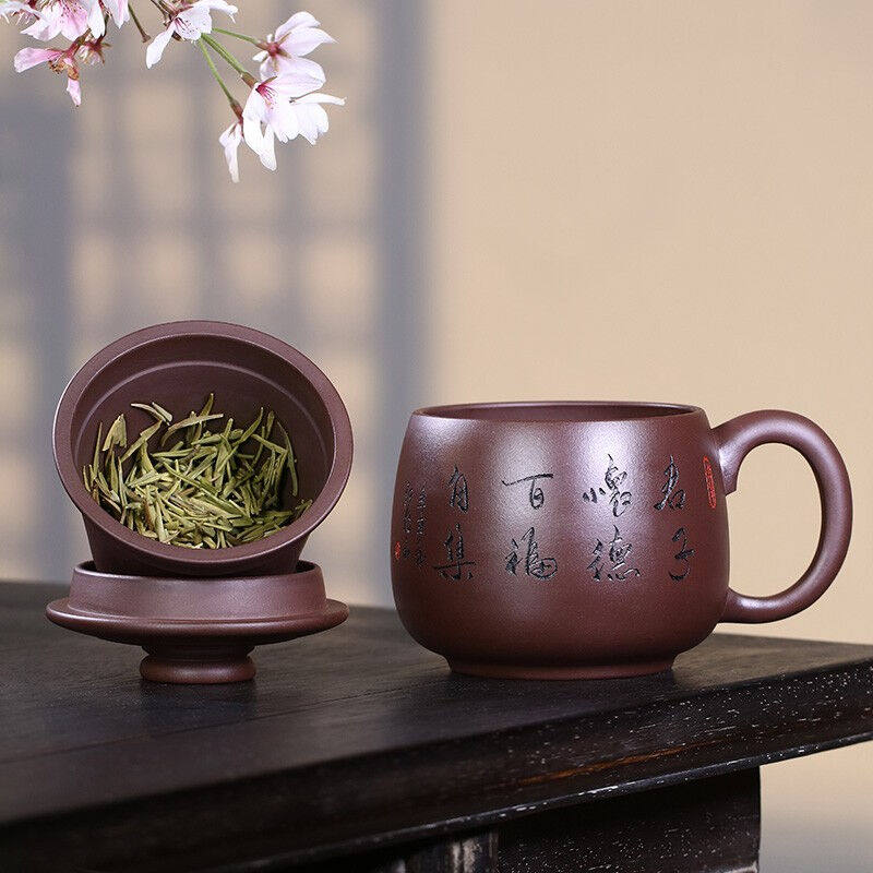 藏壶天下大容量宜兴紫砂杯带过滤茶杯茶水分离男士办公杯个人专用