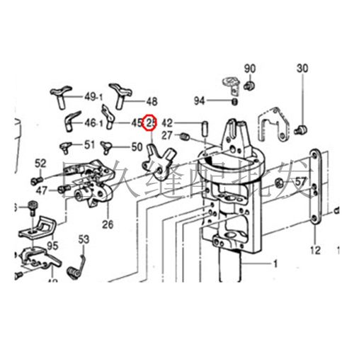 S35022101 558 981圆头锁眼机分线叉 摆动片 981弯针架蝴蝶摆动片