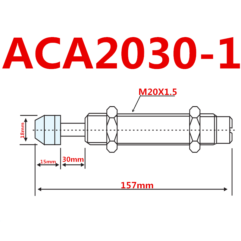 亚德客型气缸油压缓冲器ACA1625/2020/2025/2030/2040-1-2-3-N/F