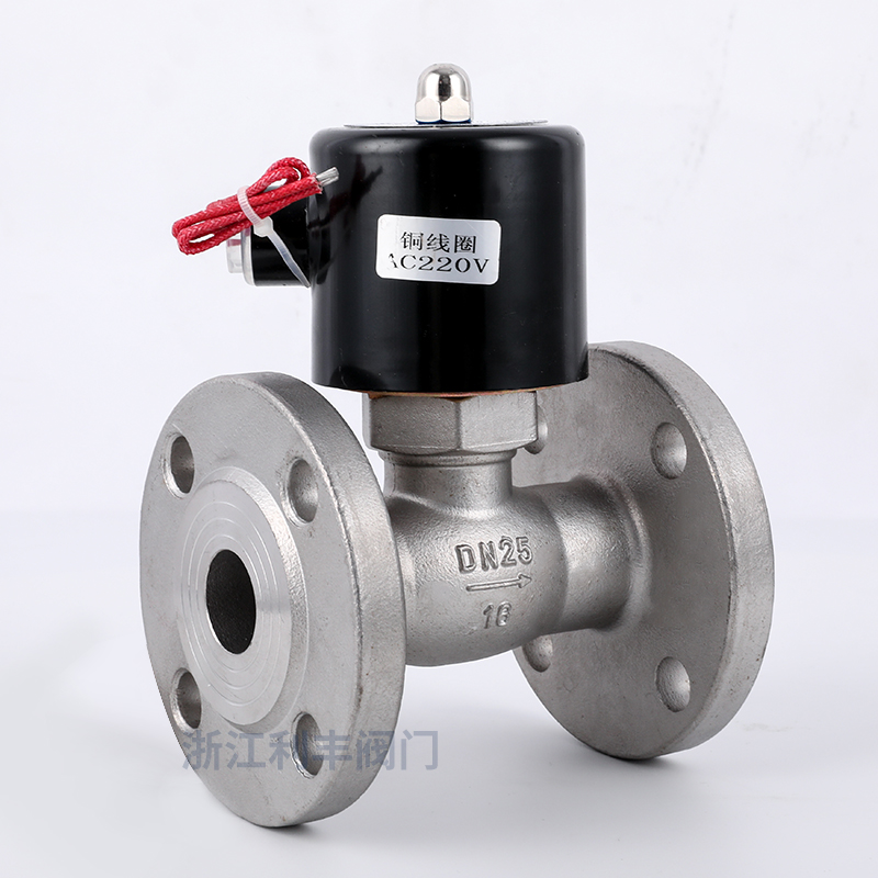 304不锈钢蒸汽高温电n磁阀/ZBSF活塞式法兰电磁阀/常闭2L-US电磁