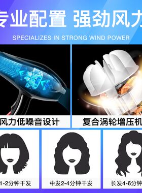 迪秀T4吹风机发廊专用2400W大功率带蓝光酒店吹风筒3.5米线长包邮