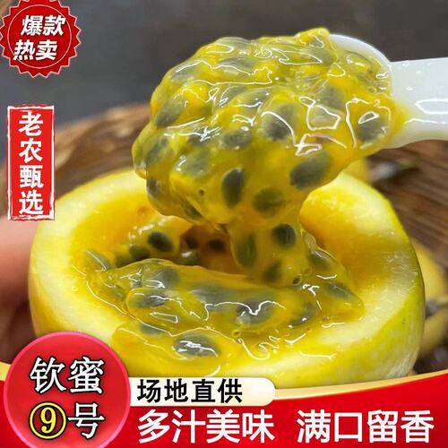 广东正宗香甜可口钦蜜9号黄金百香果清甜美味香甜浓郁3-5斤装