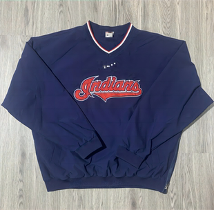 vintage 古着 90sv领卫衣贾斯丁比伯同款防风双层美式外套夹克