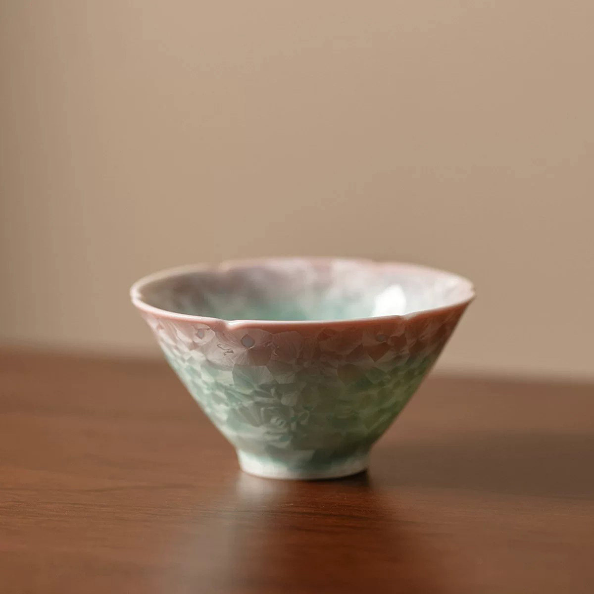 结晶釉斗笠杯窑变高档主人杯个人专用茶杯功夫茶杯陶瓷品茗杯茶盏