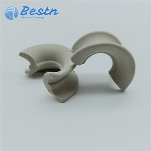 50MM陶瓷矩鞍环 矩鞍环散堆 倍晟供应 陶瓷散堆填料