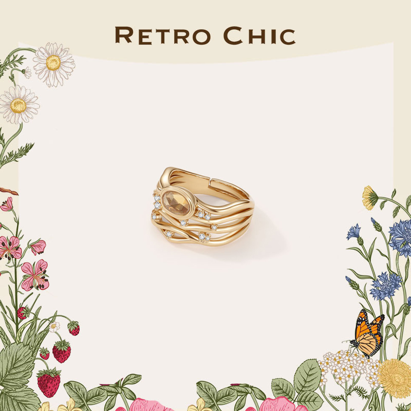 【女神礼物】RC Retro Chic意大利复古时尚首饰 日暮戒指高级感