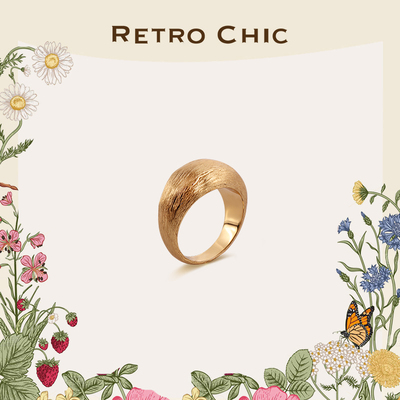 【女神礼物】RC Retro Chic意大利复古时尚首饰 金银果实戒指女