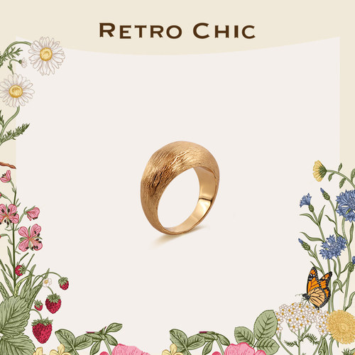 【母亲节礼物】RC Retro Chic意大利复古时尚首饰 金银果实戒指女