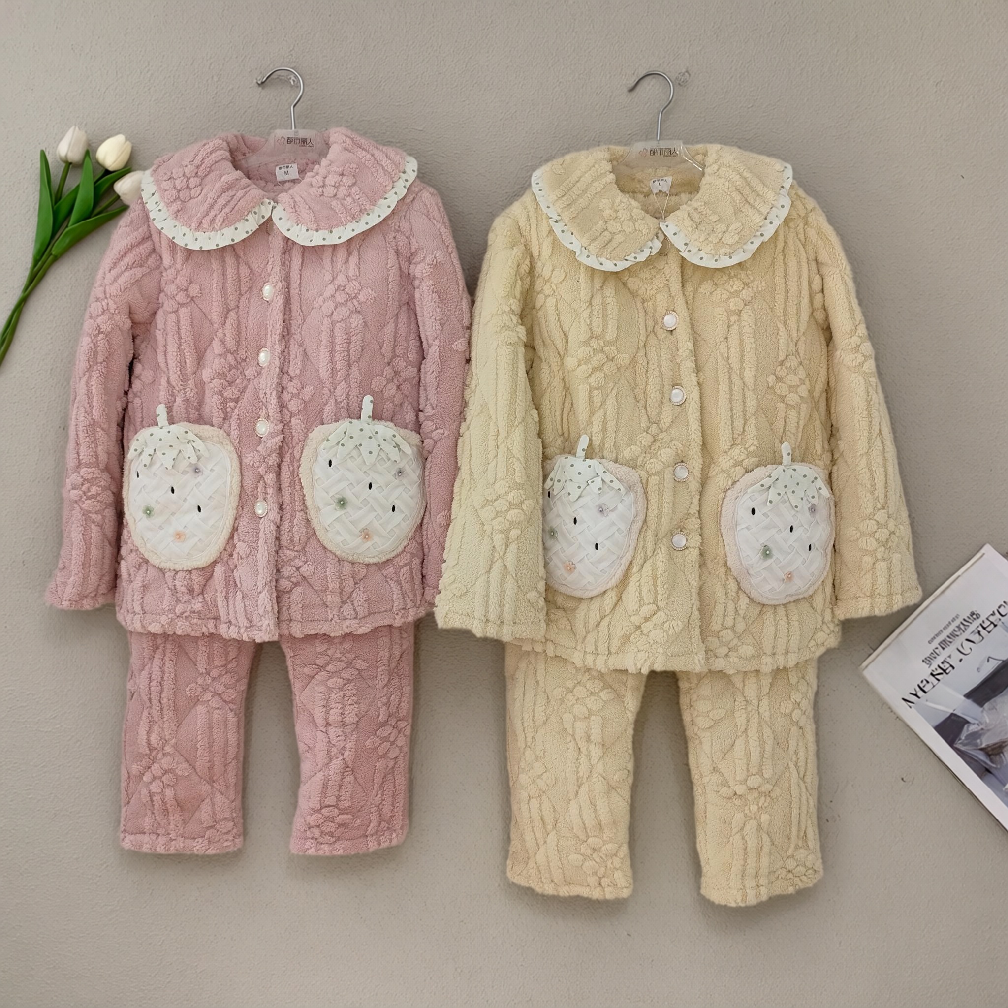 都市丽人女士三层夹棉睡衣