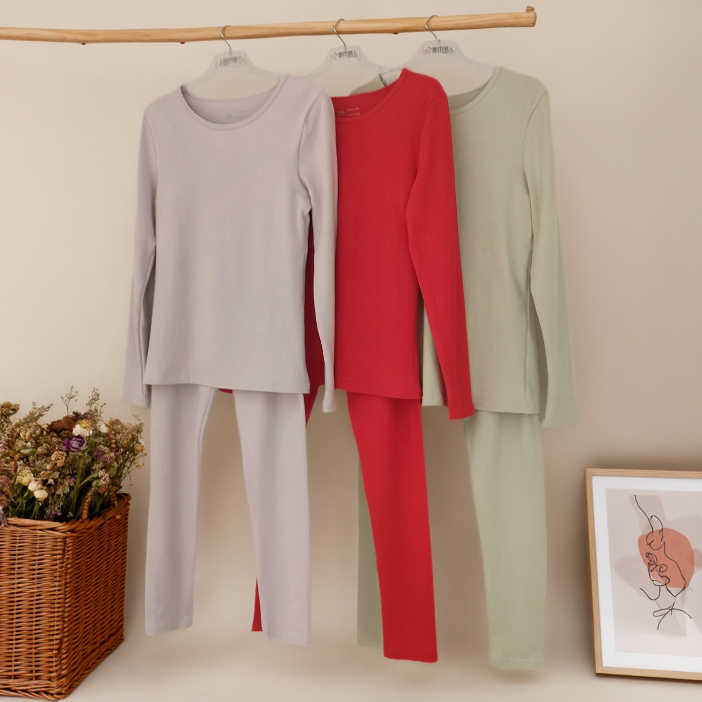 都市丽人女士秋衣秋裤保暖套装