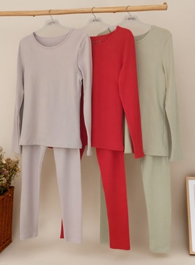 都市丽人女士秋衣秋裤LWH1C7舒绒棉亲肤柔软蓄热保暖95棉圆领套装