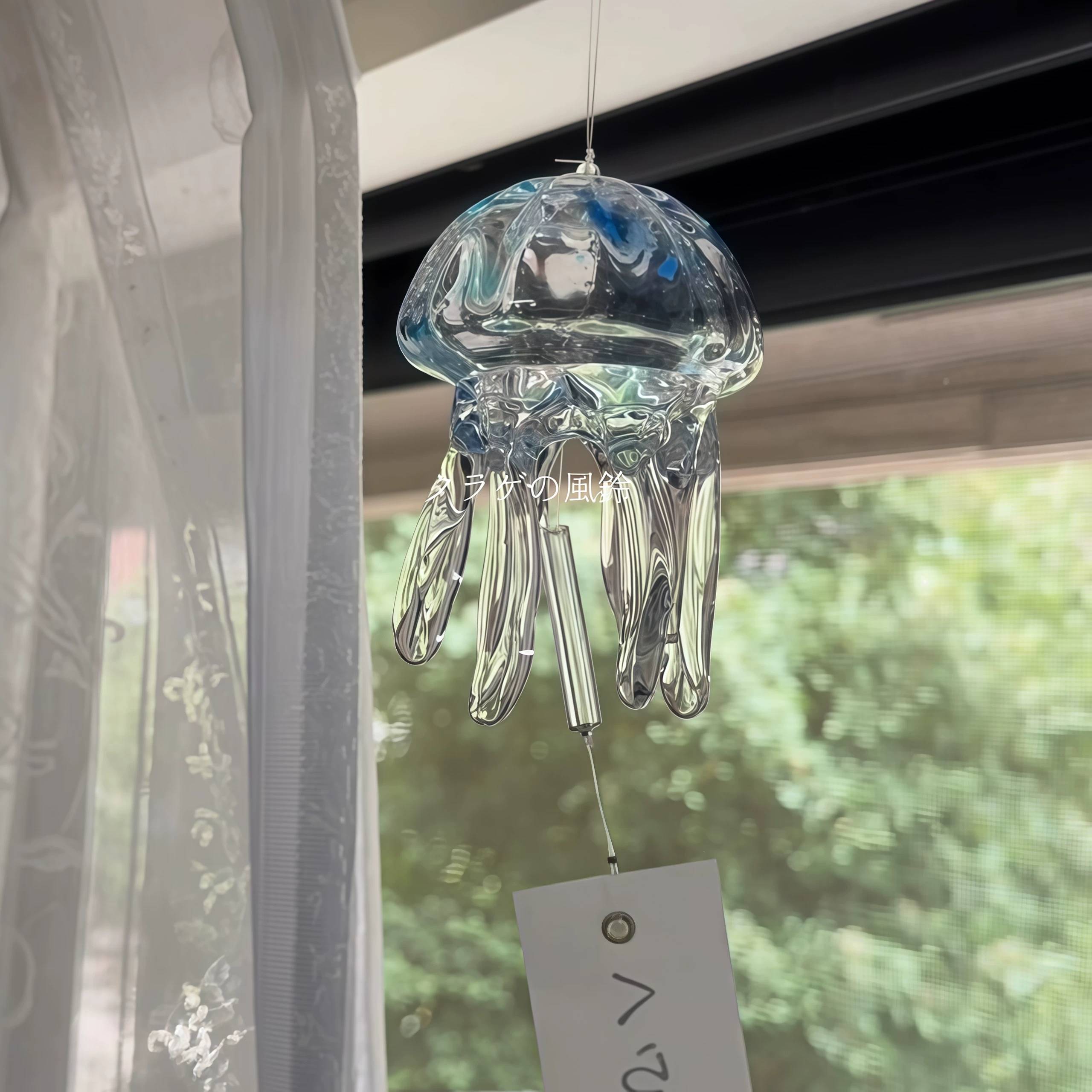 水母风铃挂件日式玻璃室内挂饰