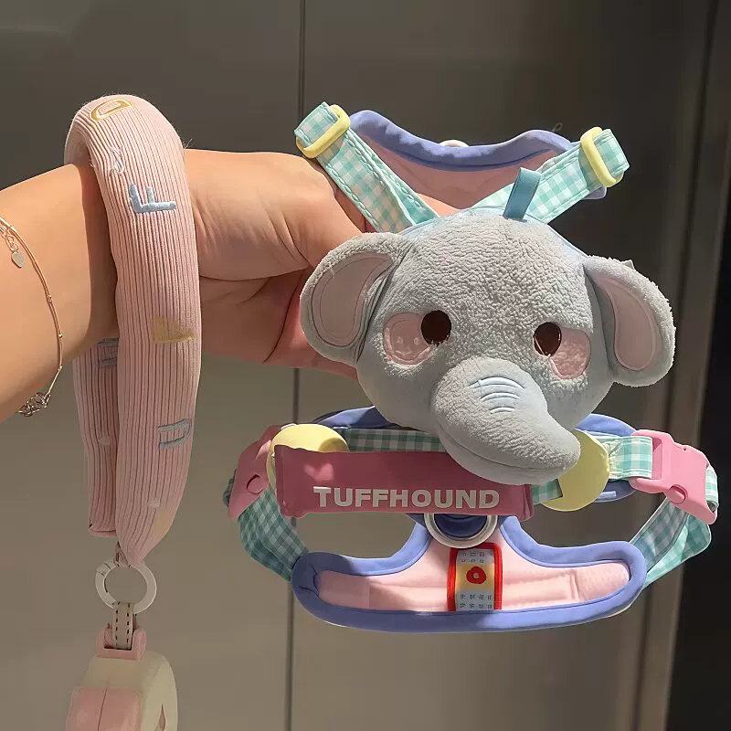 可爱小象牵引绳猫咪狗狗通用小型