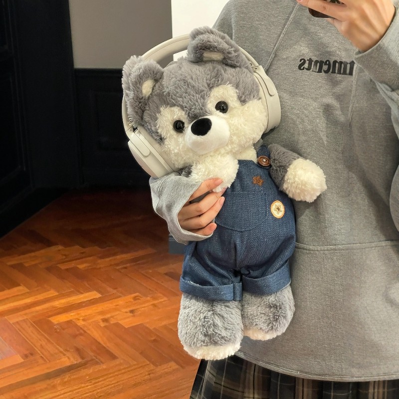 玩偶陪睡床上公仔毛绒玩具跑跑大灰狼狐狸安抚娃娃女孩抱枕睡觉