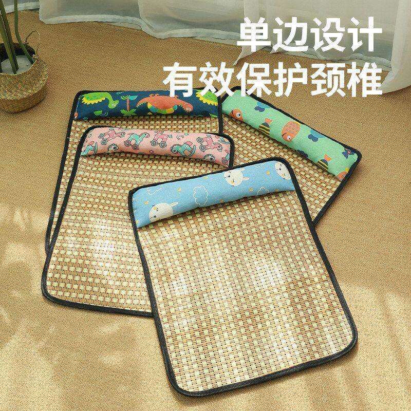 宠物夏季降温凉垫夏季藤席带靠枕透气舒适宠物凉席猫狗通现货