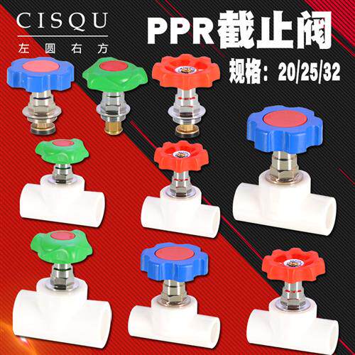 PPR停止阀阀芯20/25/32PPR管热熔阀门开关配件自来水管闸阀截水阀
