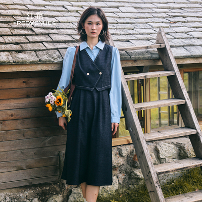 红馆2025秋季新款套装裙韩系穿搭衬衫半身裙两件套减小个子套装