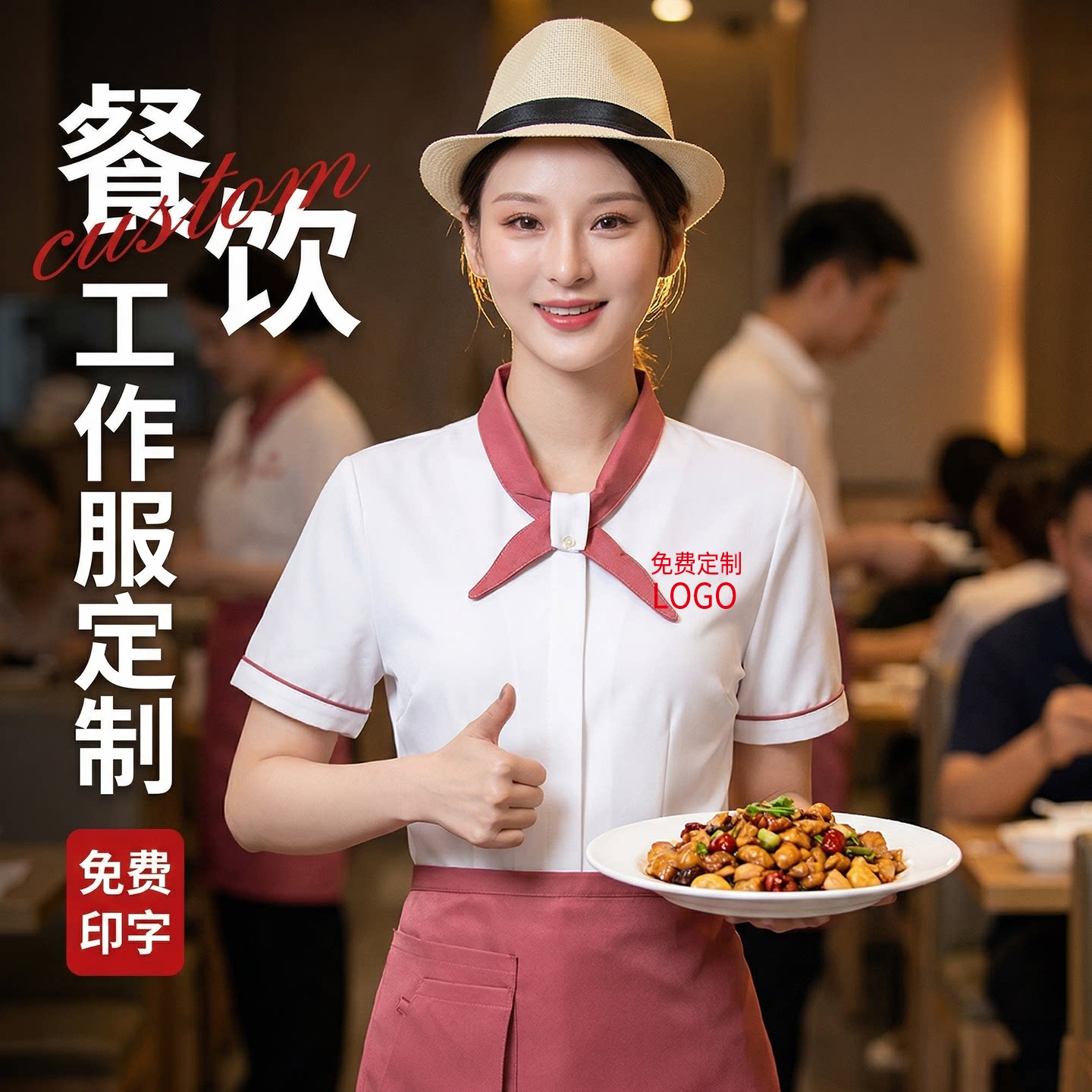酒店服务员工作服短袖女夏快餐餐饮火锅饭店制服海底捞工作服定制