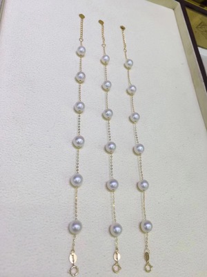 18k满天星手链项链ak淡水珍珠