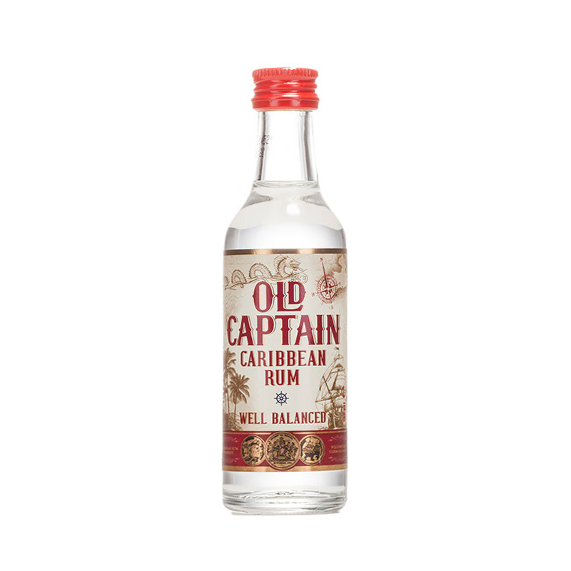 KKV正品加勒海老船长白朗姆酒朗姆酒基酒自饮调酒迷你50ml小酒版