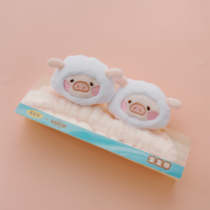 KKV新品罐头猪LULU束发带