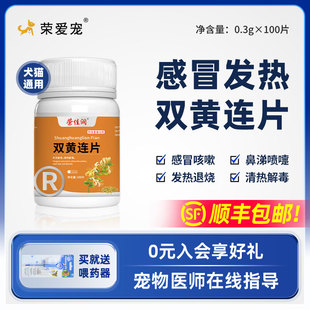 宠物双黄连片犬猫咪狗狗用感冒咳嗽退烧猫鼻支专用药打喷嚏流鼻涕
