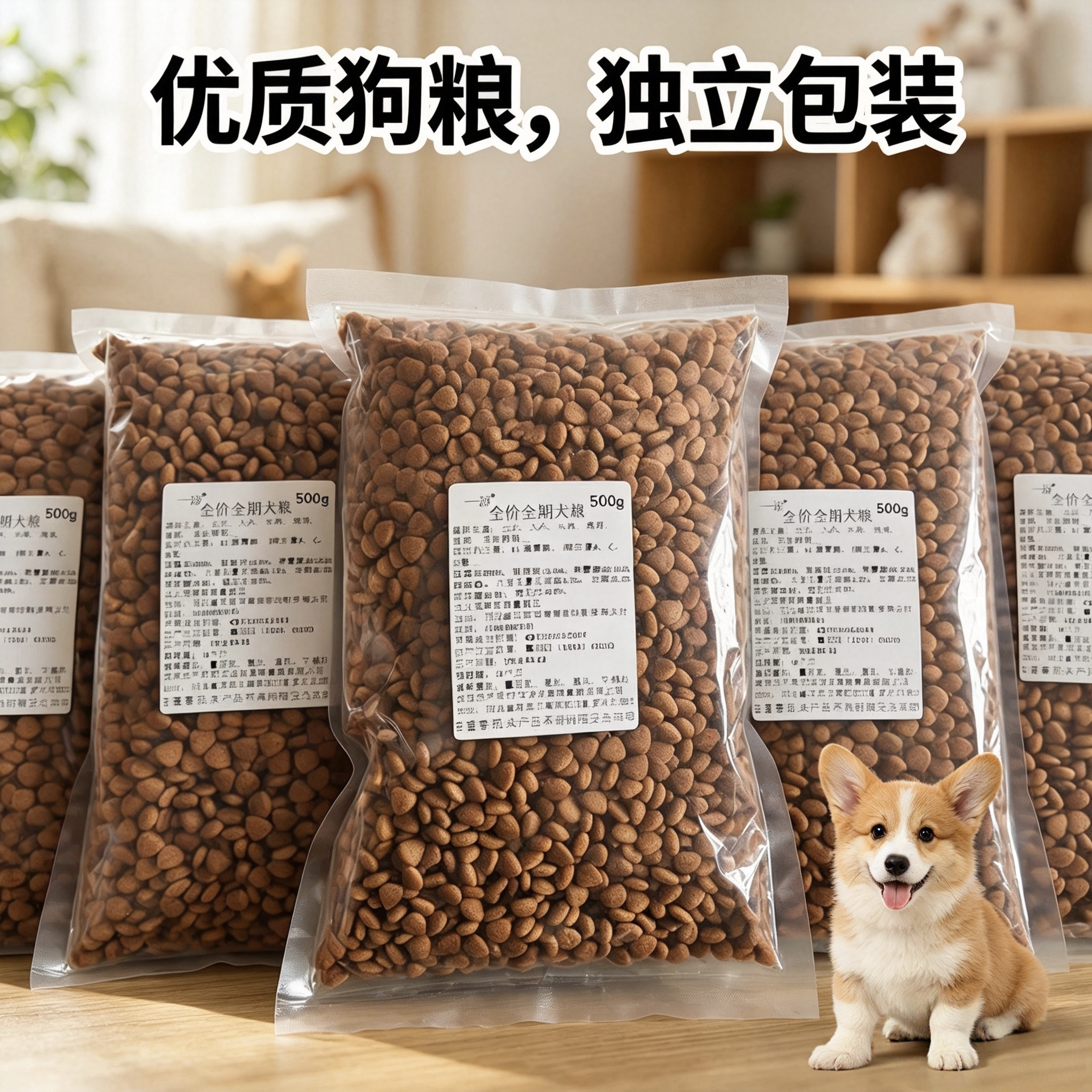狗粮通用型犬粮牛肉味奶香味大狗狗全价膨化粮