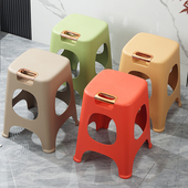 10个装 特厚塑料凳子家用加厚结实耐用可叠放高凳子现代简约