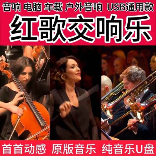 中国红歌交响乐u盘经典老歌红歌交响乐纯音乐无损车载优盘TF卡