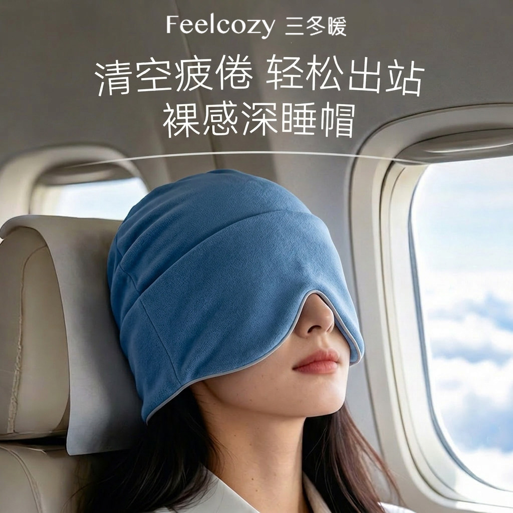 微重力睡帽眼罩遮光飞机女士睡觉