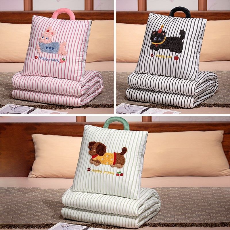 精选腊肠狗狗抱枕被子两用汽车后排靠枕沙发靠背垫折叠毯子二合一,居家布艺,抱枕被,淘宝优惠券,粉丝福利购,淘宝优惠卷