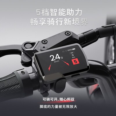 精选Polyride新款城市出行骑行通勤减震变速胖胎越野电助力电动自