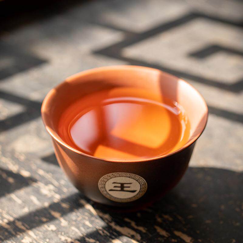 主人杯单杯订制百家姓刻字陶瓷仿古柴烧功夫茶具大号家用品茗茶杯
