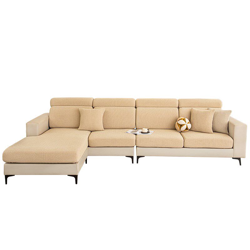 棉麻感沙发套罩新款四季通用亚麻高端三座一贵妃沙发坐垫靠背套笠