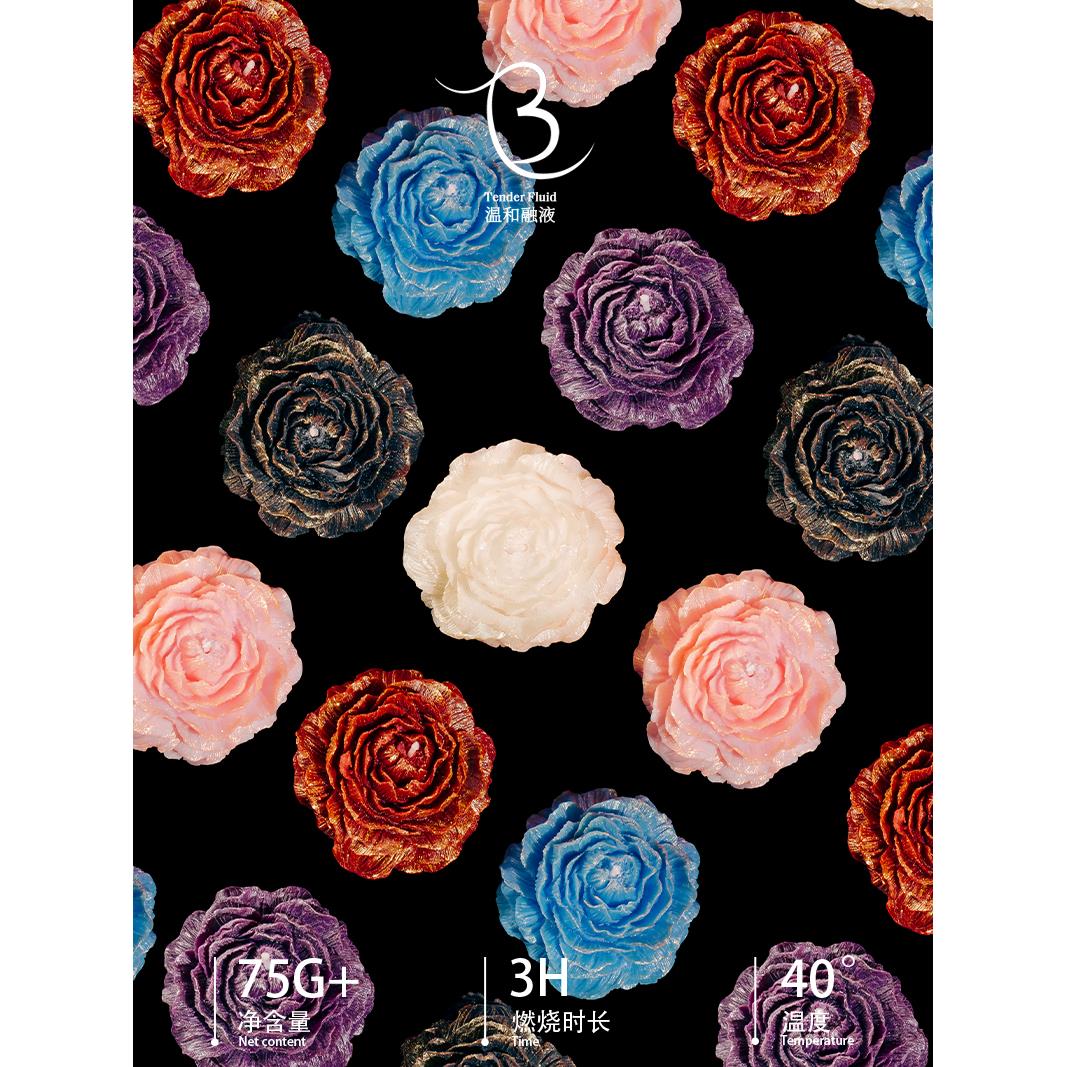 珠光不是鎏金（粉不融入蜡）40度低温蜡烛香薰新手牡丹玫瑰花滴蜡