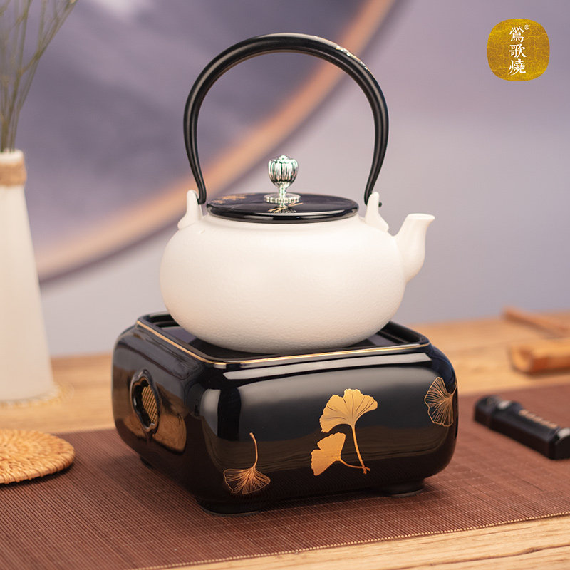 莺歌烧电陶炉家用四方小型煮茶电磁炉泡茶烧水炉禾器玻璃壶铁壶