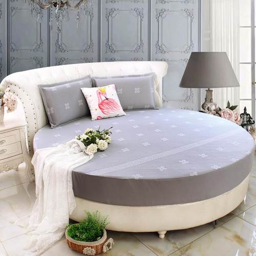 圆床凉席华夫格冰豆豆凉席三件套夏季高端冰丝席可机水洗夏天席子