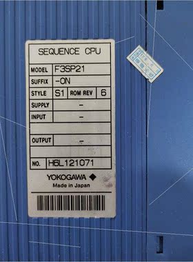 议价YOKOGAWA 横河 F3SP21-0N