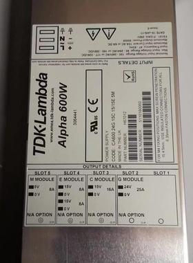 议价TDK-Lambda Alpha 600W 电源H67122 CA600 3.3R_MF,5A,12/12E