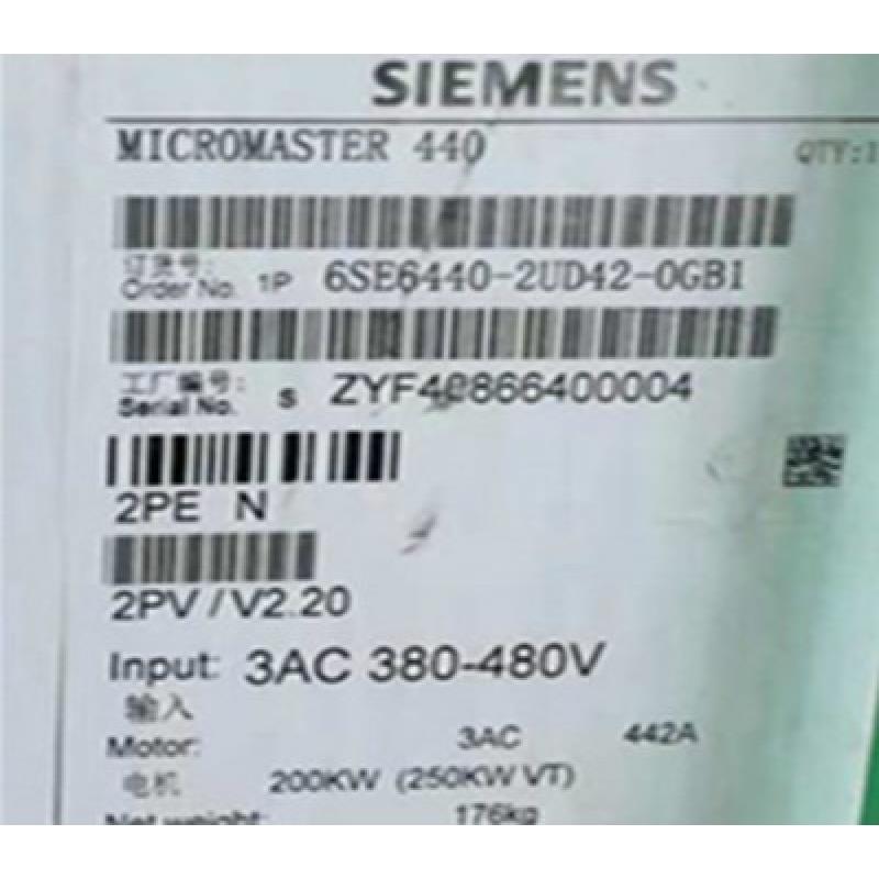 议价西门子6SE6440-2UD42-0GA1 MM440变频器400V 200kW滤波器