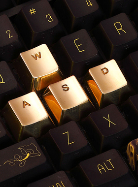 纯铜原创wasd个性高颜值键刻字加厚帽原厂机械键盘十字轴通用按键