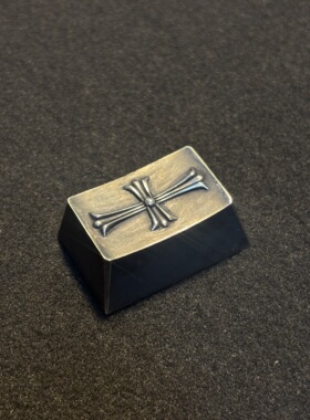 原创925银十字架键帽机械键盘帽个性潮流时尚送礼金属键帽客制化