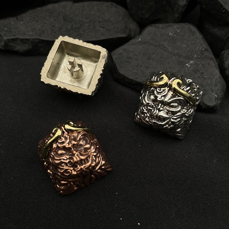 纯铜客制化定制黑神话悟空珈蓝牛魔王键帽机械键盘十字轴个性金属