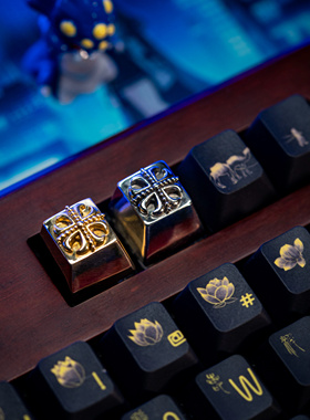 纯铜原创客制化定制游戏王十字架机械键盘个性键帽十字轴通用单颗