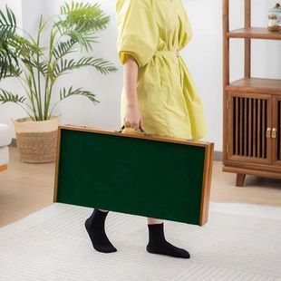 迷你麻将麻将桌户外网红麻将卓便携式旅行折叠套装手提竹木宿舍迷